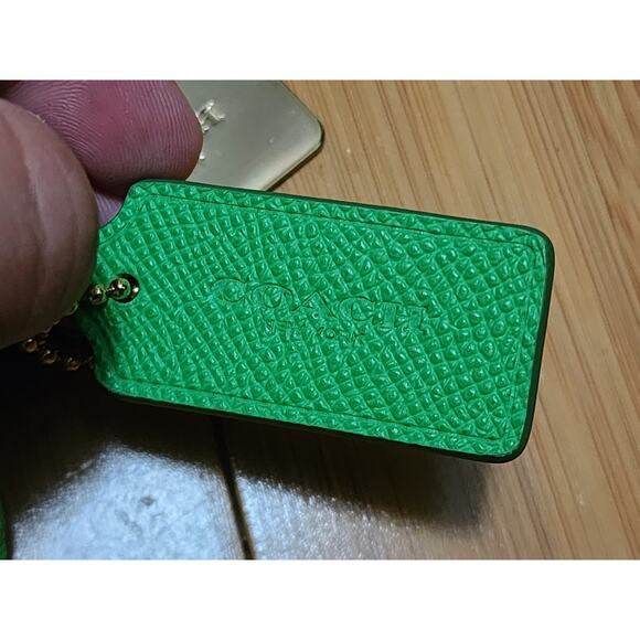 COACH Green Pebbled Leather Crossbody North South Swing Pack Skinny Bag 52348 - Picture 5 of 16